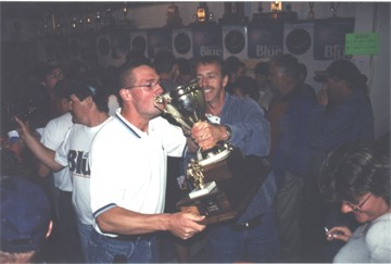 Corey Walsh Drinks From Cup