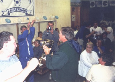 Tony Etchegary Drinks From Cup